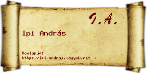 Ipi András névjegykártya